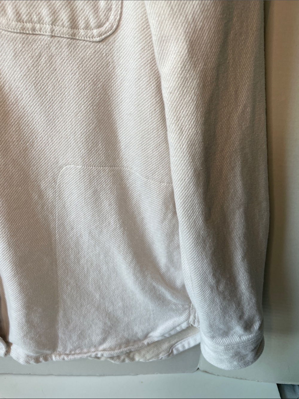 Carhartt  Women's Size Large Cream Button-Front Shirt  Jacket Twill - Picture 4 of 7